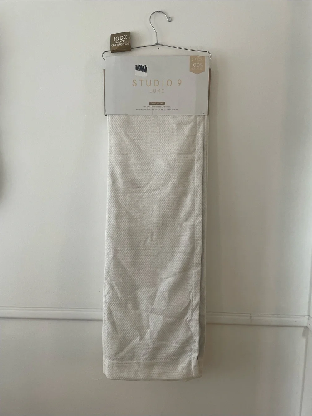 Studio 9 Luxe Ceasar 100% Blackout Curtains - 2 Panels